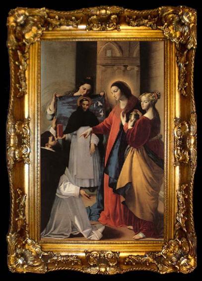 framed  MAINO, Fray Juan Bautista The Virgin,with St.Mary Magdalen and St.Catherine,Appears to a Dominican Monk in Seriano, ta009-2